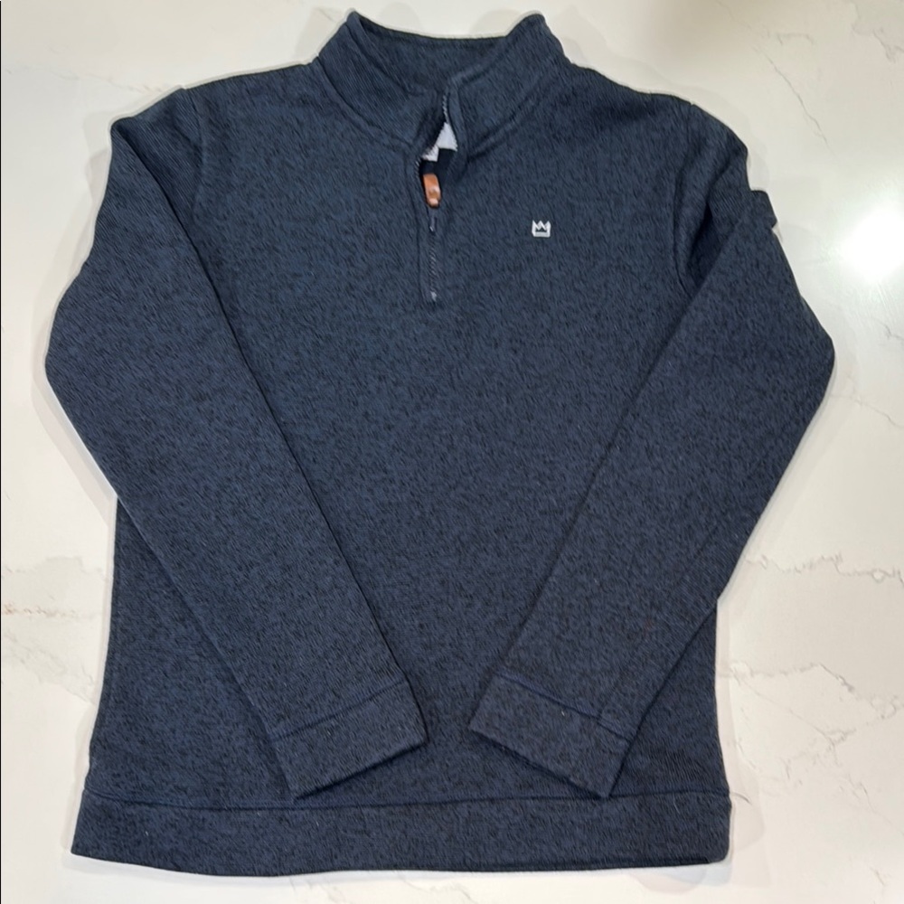 Crown & Ivy Navy Quarter-Zip Pullover